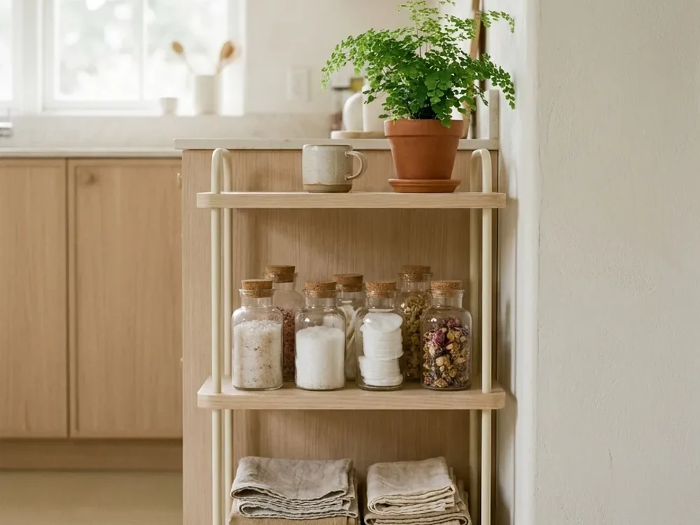 Carrito organizador de cocina con ruedas