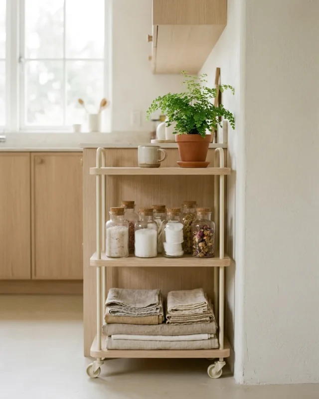 Carrito organizador de cocina con ruedas